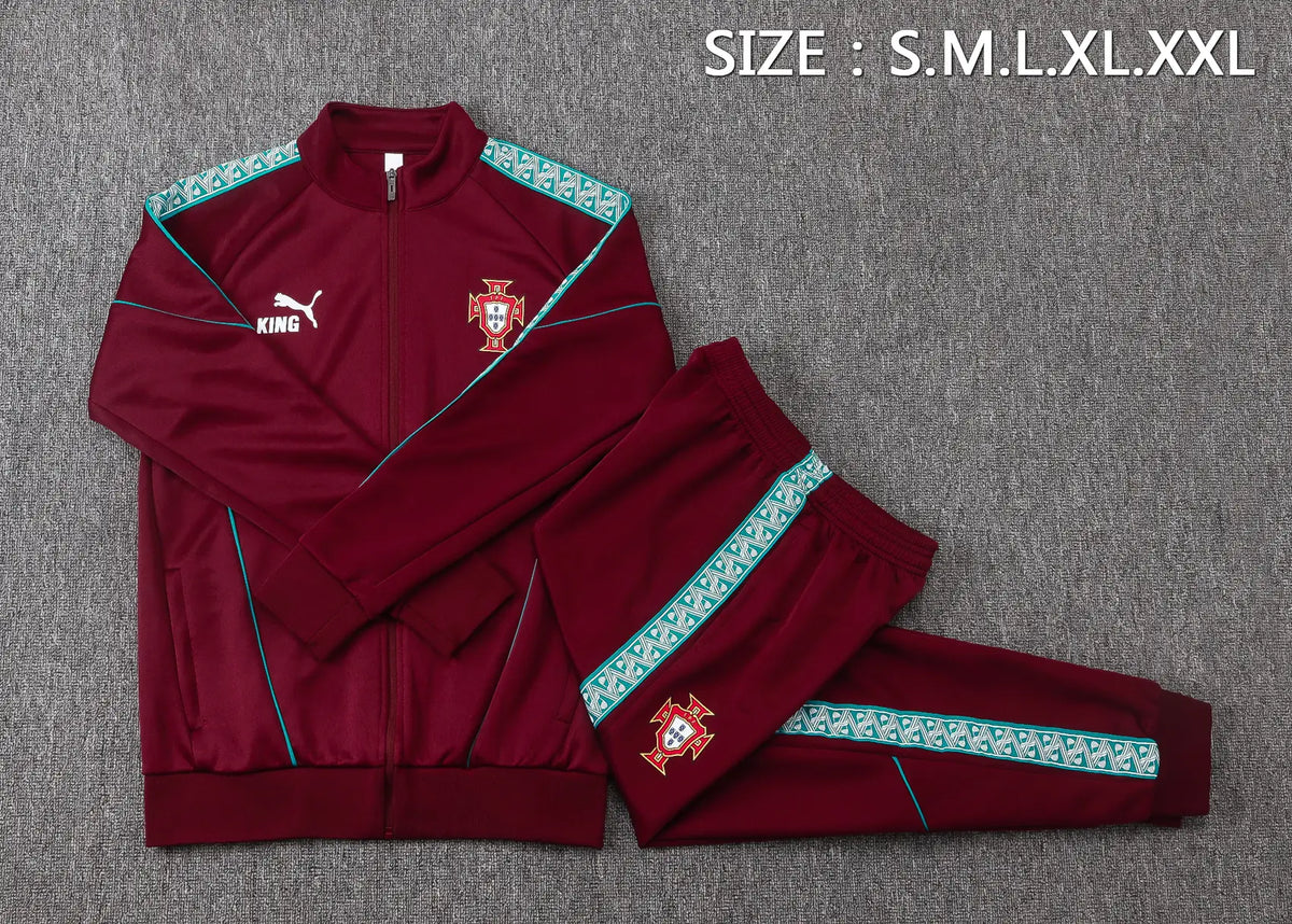 Tuta Full-zip Portogallo 26/27 Uomo Bordeaux | Tuta da Calcio - CalcioVivo