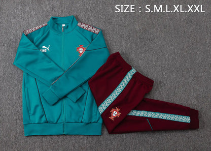 Tuta Full-zip Portogallo 26/27 Uomo Turchese e Bordeaux | Tuta da Calcio - CalcioVivo