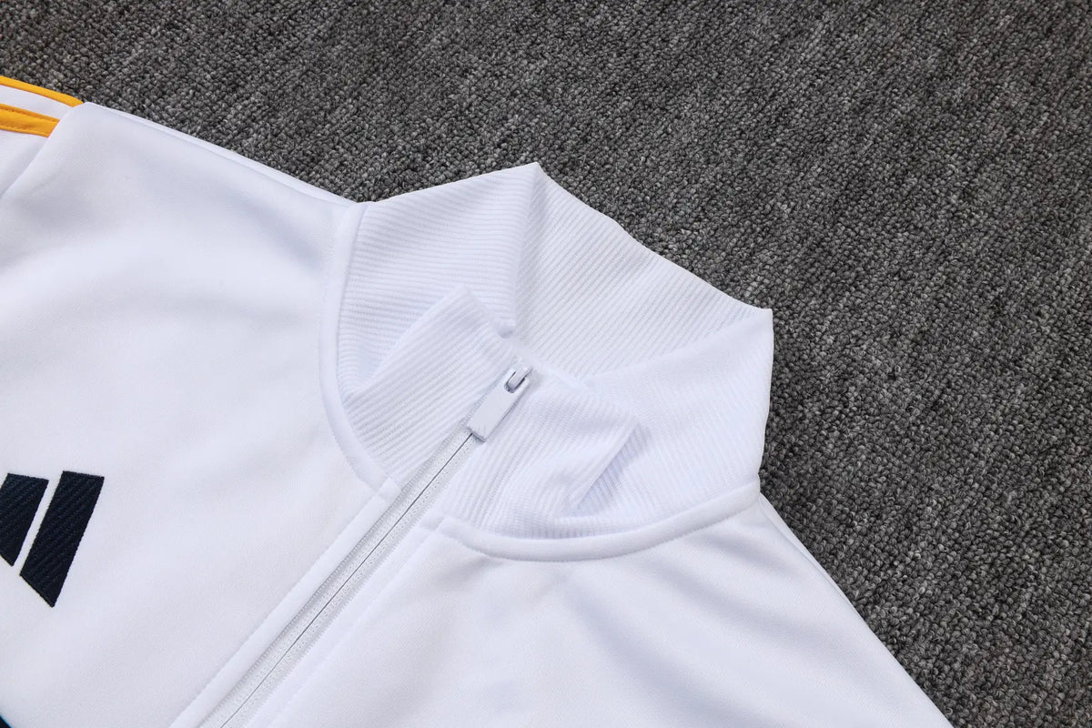 Tuta Full-zip Real Madrid 26/27 Uomo Bianco | Tuta da Calcio - CalcioVivo