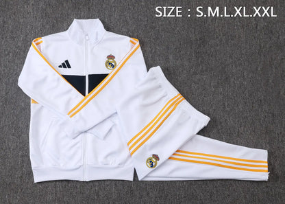 Tuta Full-zip Real Madrid 26/27 Uomo Bianco | Tuta da Calcio - CalcioVivo