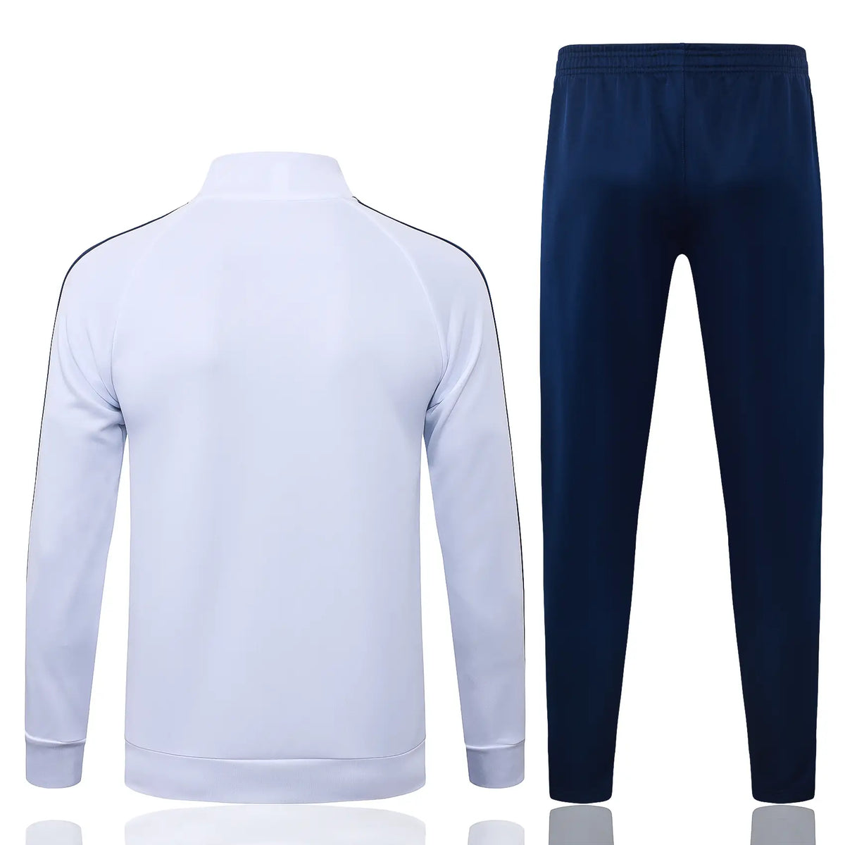 Tuta Full-zip Real Madrid 26/27 Uomo Bianco e Blu Navy | Tuta da Calcio - CalcioVivo