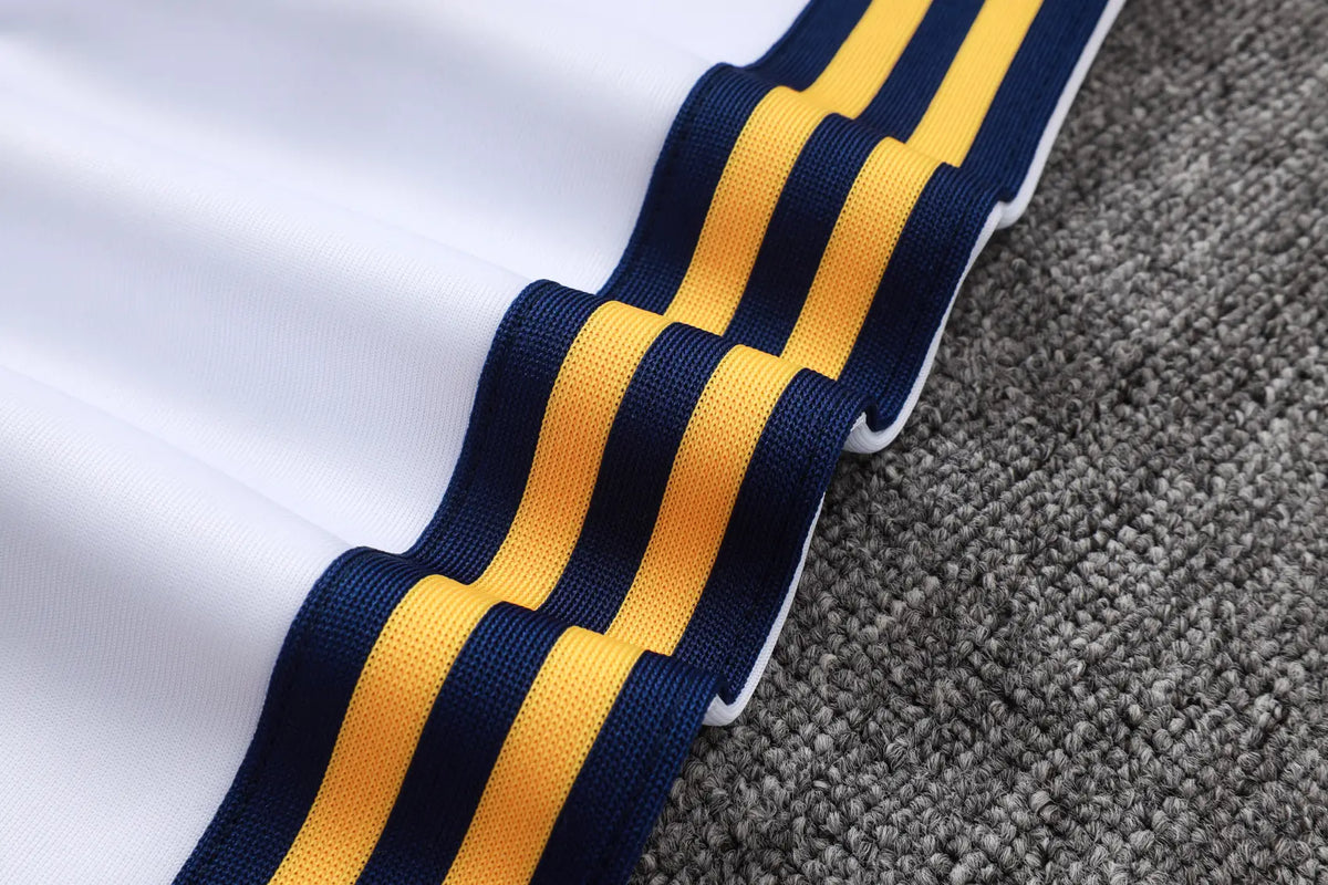 Tuta Full-zip Real Madrid 26/27 Uomo Bianco e Blu Navy | Tuta da Calcio - CalcioVivo