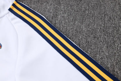 Tuta Full-zip Real Madrid 26/27 Uomo Bianco e Blu Navy | Tuta da Calcio - CalcioVivo