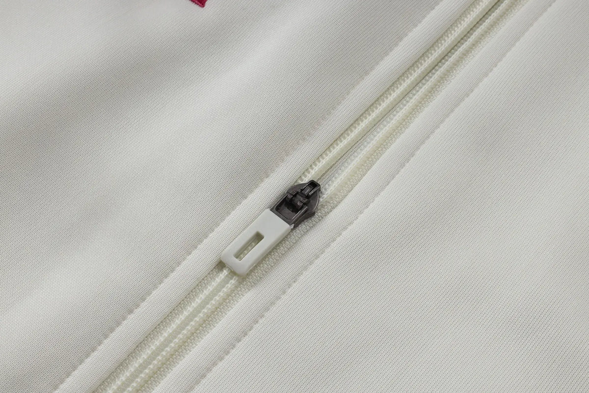 Tuta Full-zip Real Madrid 26/27 Uomo Bianco e Rosa | Tuta da Calcio - CalcioVivo