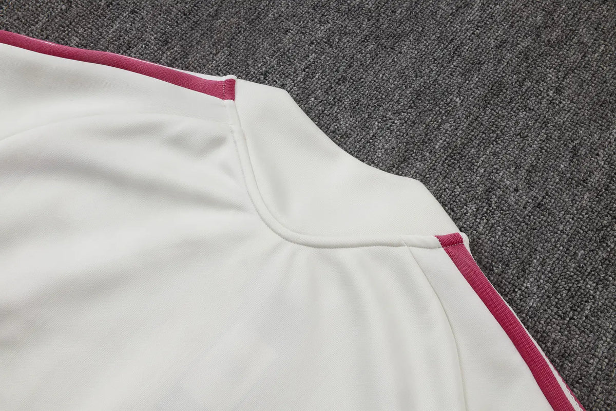 Tuta Full-zip Real Madrid 26/27 Uomo Bianco e Rosa | Tuta da Calcio - CalcioVivo