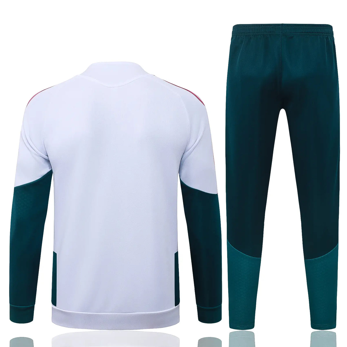 Tuta Full-zip Real Madrid 26/27 Uomo Bianco e Verde Petrolio | Tuta da Calcio - CalcioVivo