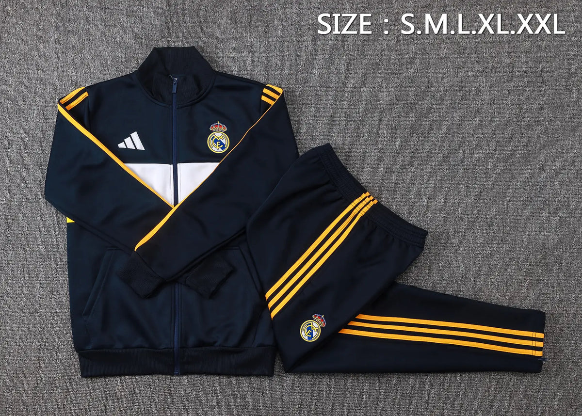 Tuta Full-zip Real Madrid 26/27 Uomo Blu Navy | Tuta da Calcio - CalcioVivo