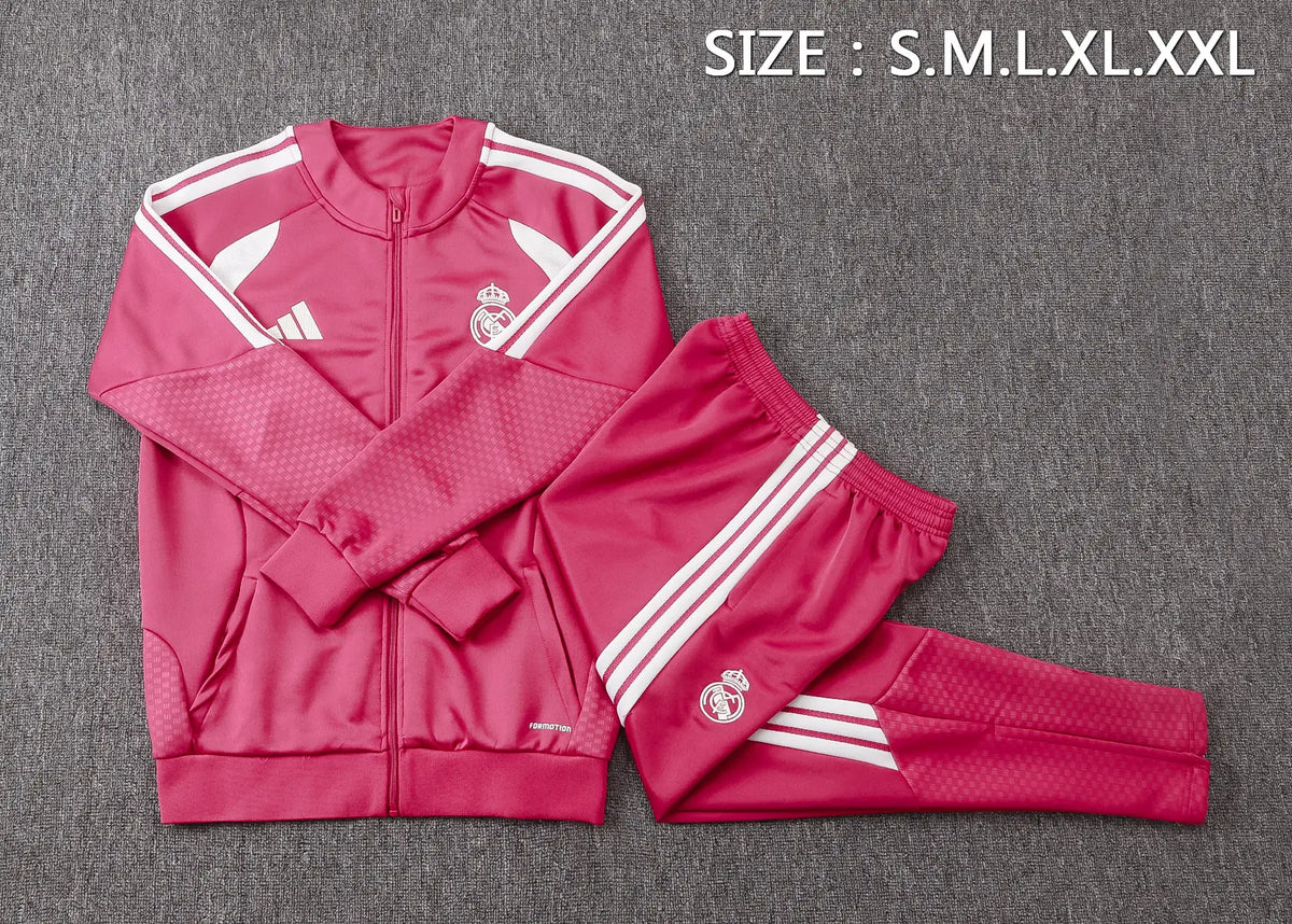 Tuta Full-zip Real Madrid 26/27 Uomo Rosa | Tuta da Calcio - CalcioVivo