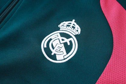 Tuta Full-zip Real Madrid 26/27 Uomo Verde Petrolio | Tuta da Calcio - CalcioVivo
