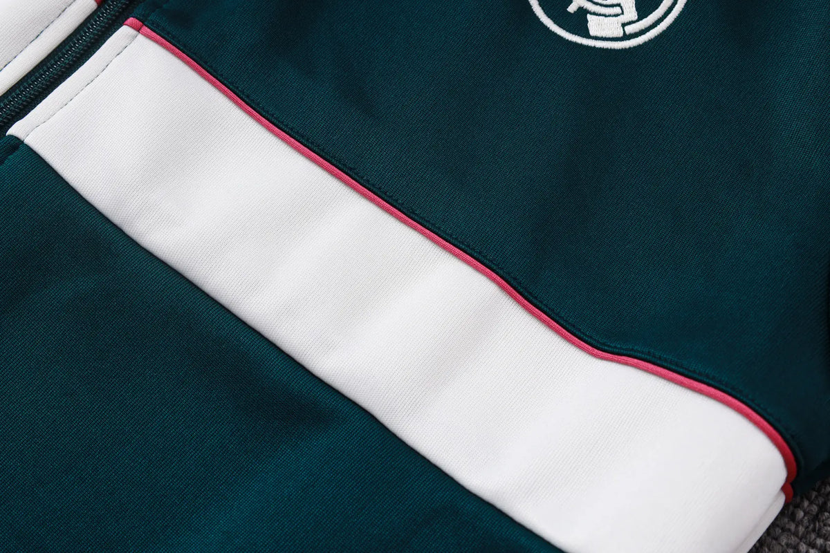 Tuta Full-zip Real Madrid 26/27 Uomo Verde Petrolio | Tuta da Calcio - CalcioVivo