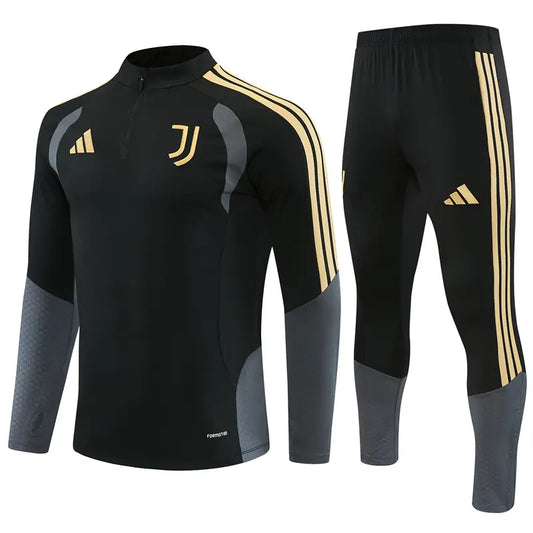 Tuta Half-zip Juventus 26/27 Uomo Nero con dettagli oro e grigio | Tuta da Calcio