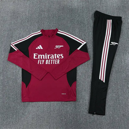 Tuta Half-zip Arsenal 26/27 Uomo Rosso Bordeaux e Nero | Tuta da Calcio