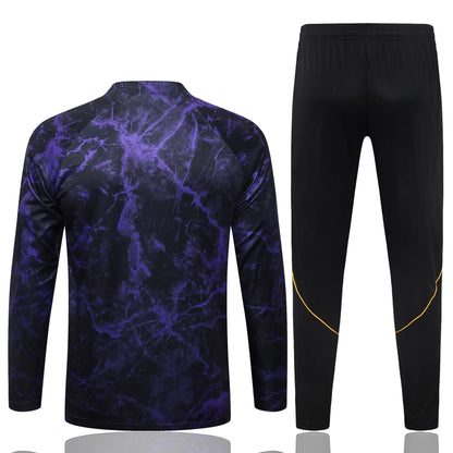 Tuta Half-zip Barcelona 26/27 Uomo Nero/Viola | Tuta da Calcio - CalcioVivo