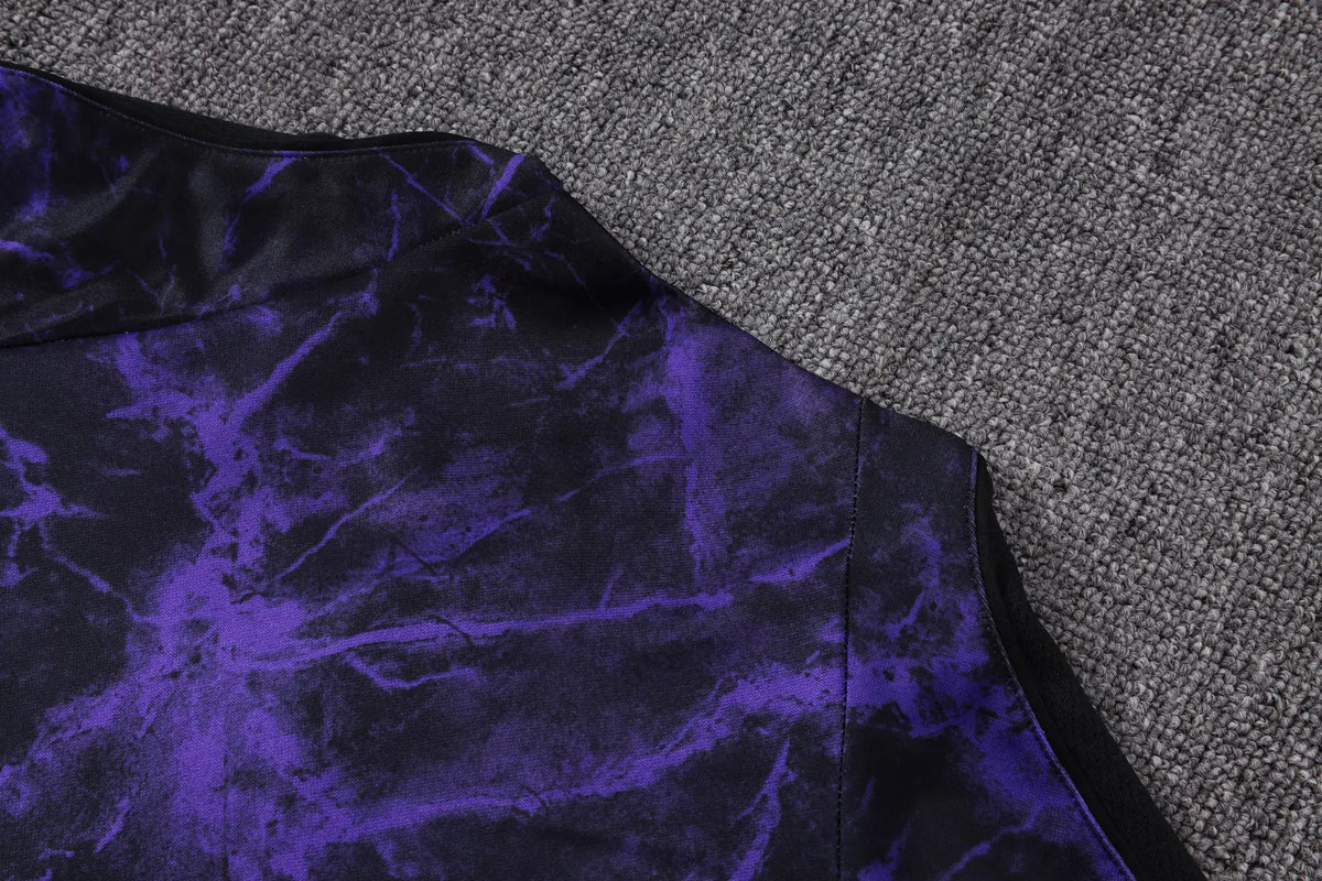 Tuta Half-zip Barcelona 26/27 Uomo Nero/Viola | Tuta da Calcio - CalcioVivo
