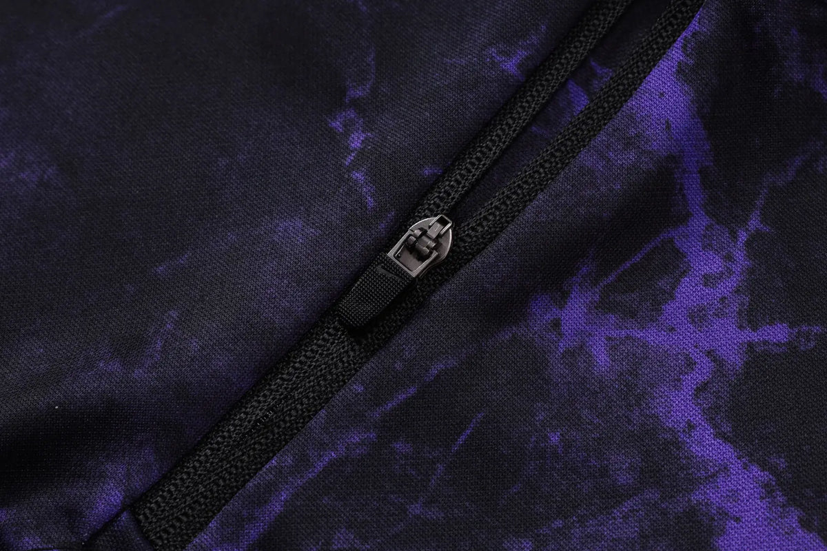 Tuta Half-zip Barcelona 26/27 Uomo Nero/Viola | Tuta da Calcio - CalcioVivo