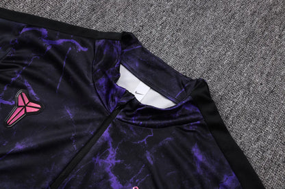 Tuta Half-zip Barcelona 26/27 Uomo Nero/Viola | Tuta da Calcio - CalcioVivo