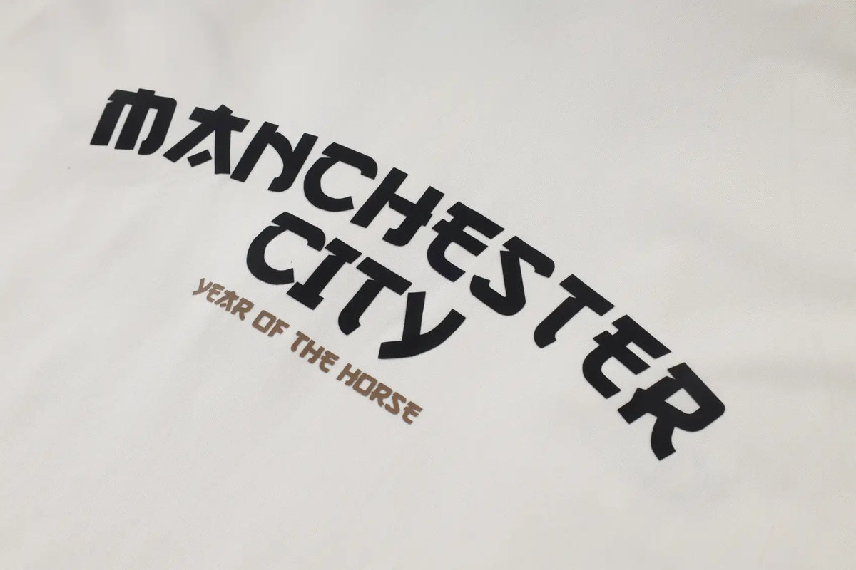 Tuta Half-zip Manchester City 26/27 Uomo Bianco e Nero | Tuta da Calcio - CalcioVivo