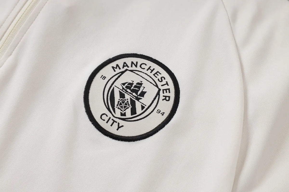 Tuta Half-zip Manchester City 26/27 Uomo Bianco e Nero | Tuta da Calcio - CalcioVivo