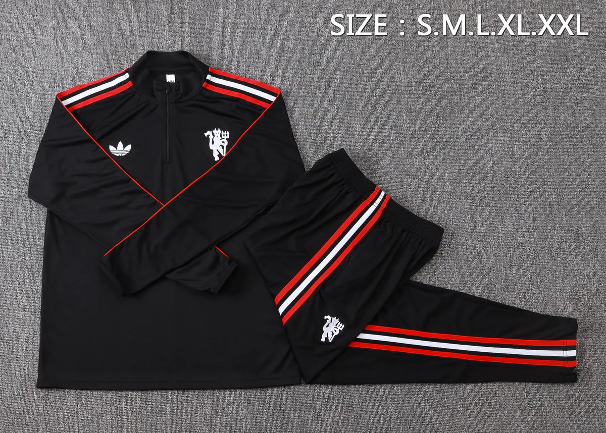 Tuta Half-zip Manchester United 26/27 Uomo Nero | Tuta da Calcio - CalcioVivo