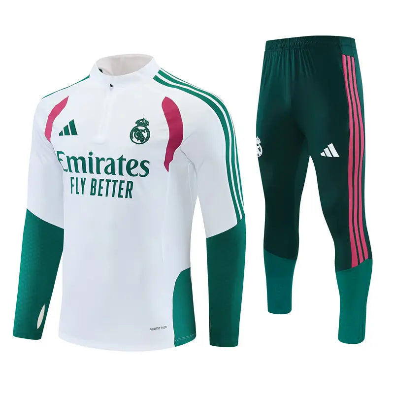 Tuta Half-zip Real Madrid 26/27 Bianco e Verde