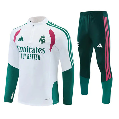 Tuta Half-zip Real Madrid 26/27 Bianco e Verde