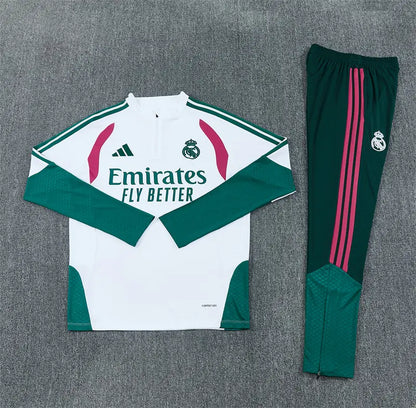 Tuta Half-zip Real Madrid 26/27 Bianco e Verde
