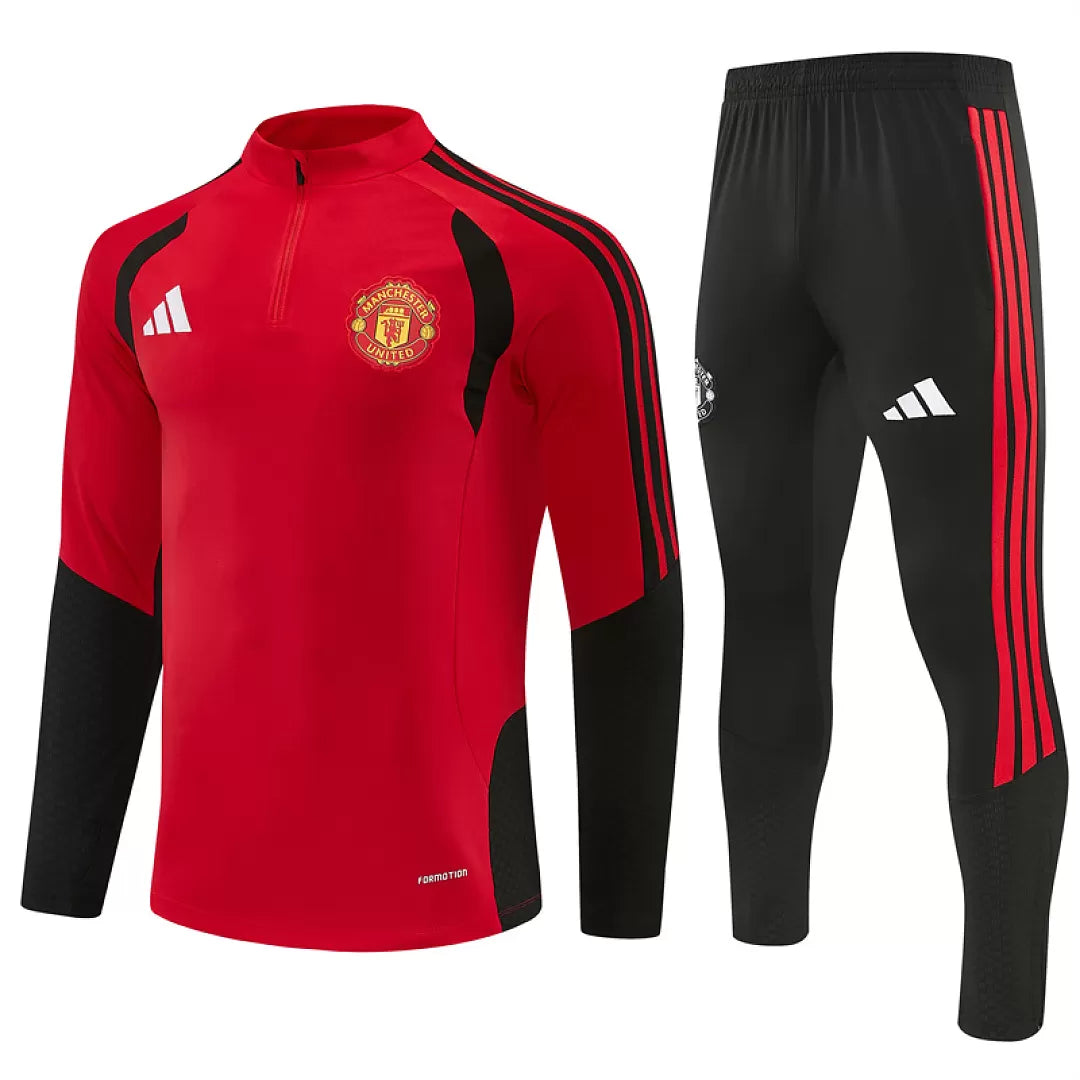 Tuta Manchester United 26/27 Uomo Rosso e Nero | Tuta da Calcio - CalcioVivo