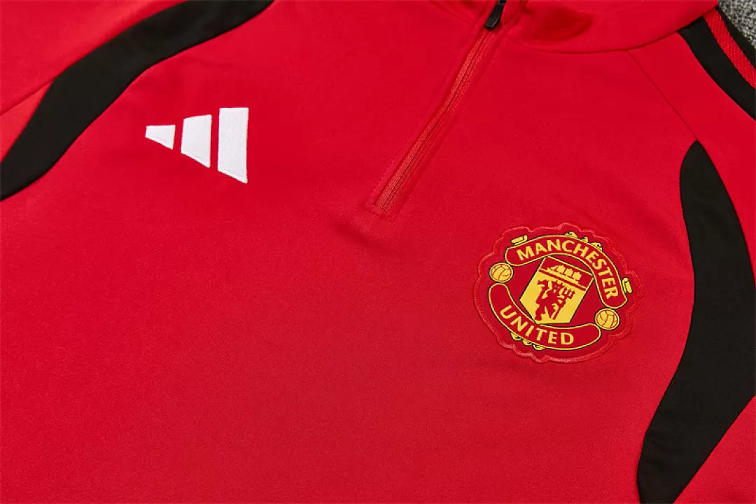 Tuta Manchester United 26/27 Uomo Rosso e Nero | Tuta da Calcio - CalcioVivo
