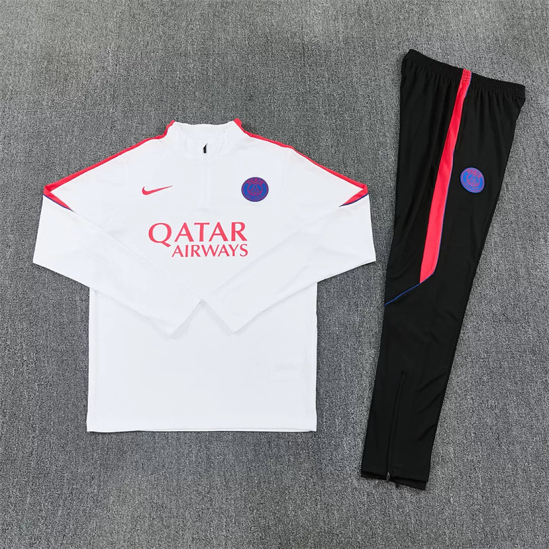 Tuta PSG 26/27 Uomo Bianco e Nero | Tuta da Calcio - CalcioVivo