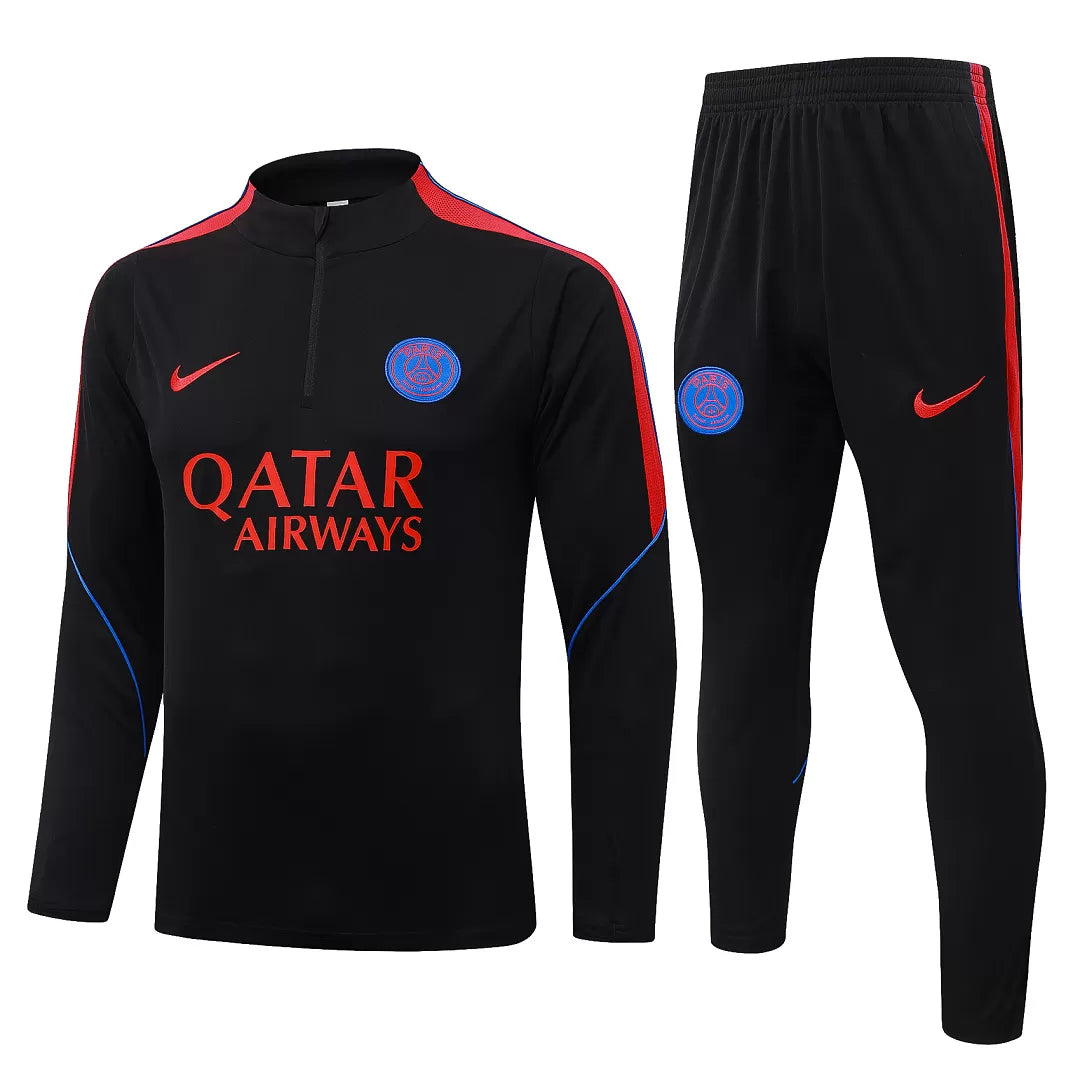 Tuta PSG 26/27 Uomo Nero | Tuta da Calcio - CalcioVivo