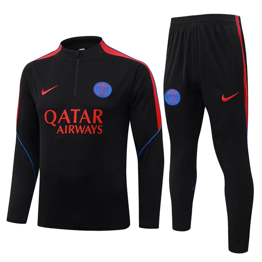 Tuta PSG 26/27 Uomo Nero | Tuta da Calcio - CalcioVivo