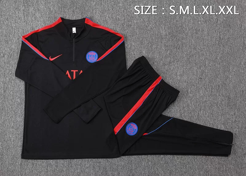 Tuta PSG 26/27 Uomo Nero | Tuta da Calcio - CalcioVivo