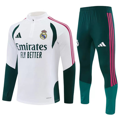 Tuta Real Madrid 26/27 Uomo Bianco e Verde | Tuta da Calcio - CalcioVivo